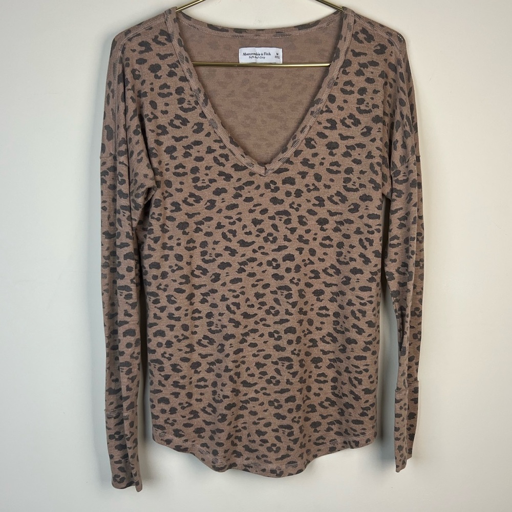 Abercrombie & Fitch Leopard Print Top, Medium